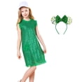 thumbnail image 1 of Big Girl St Patrick's Day Dress Sleeveless Costume Shamrock Dress for 6-12 Year, 1 of 6