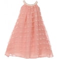 thumbnail image 1 of Big Girl Uragiri Flower Girl Dress for Special Occasion and Summer Coral 6 KK6401, 1 of 3