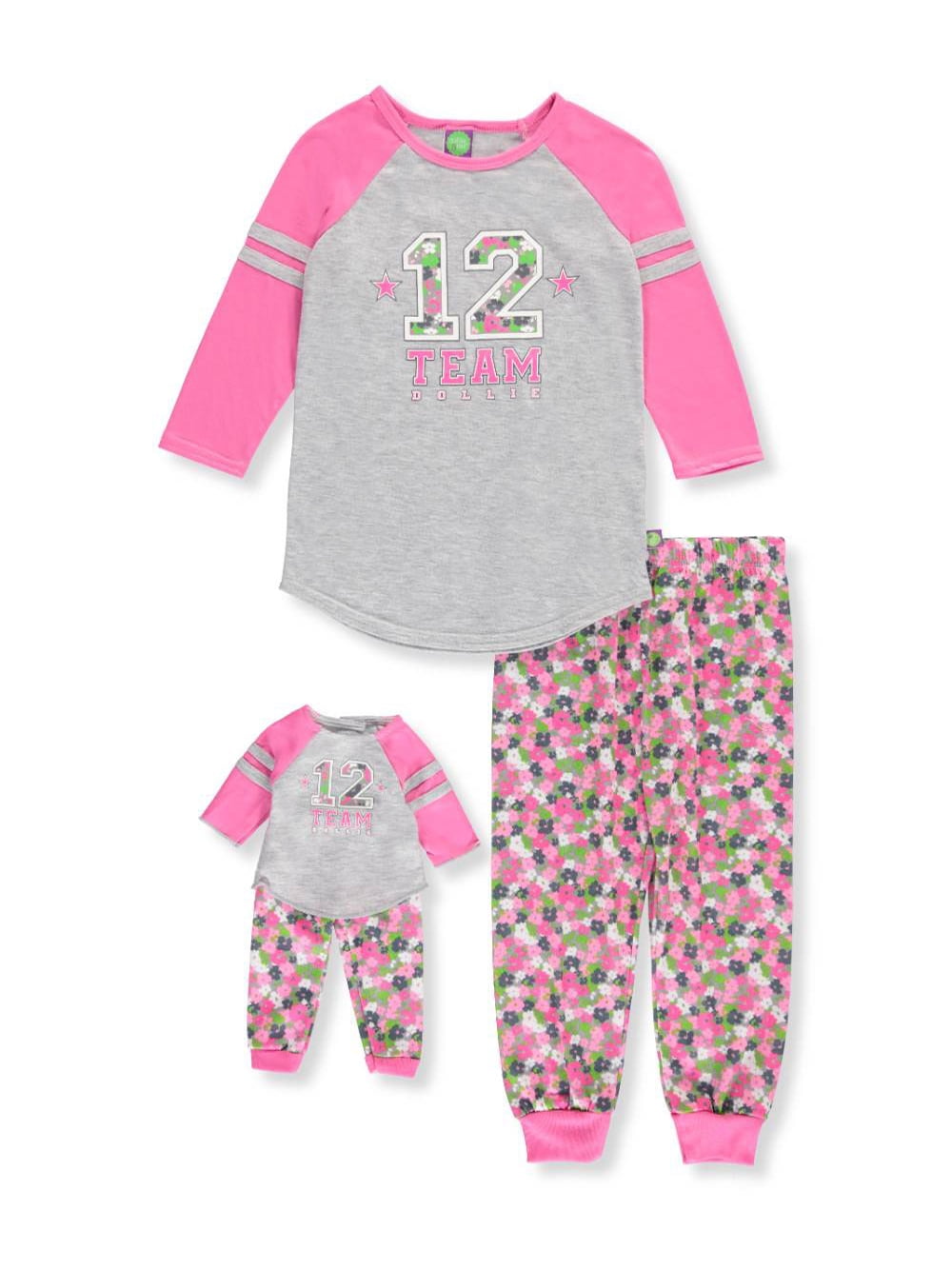Big Girls' 2Piece Pajamas with Doll Outfit (Sizes 7 16)