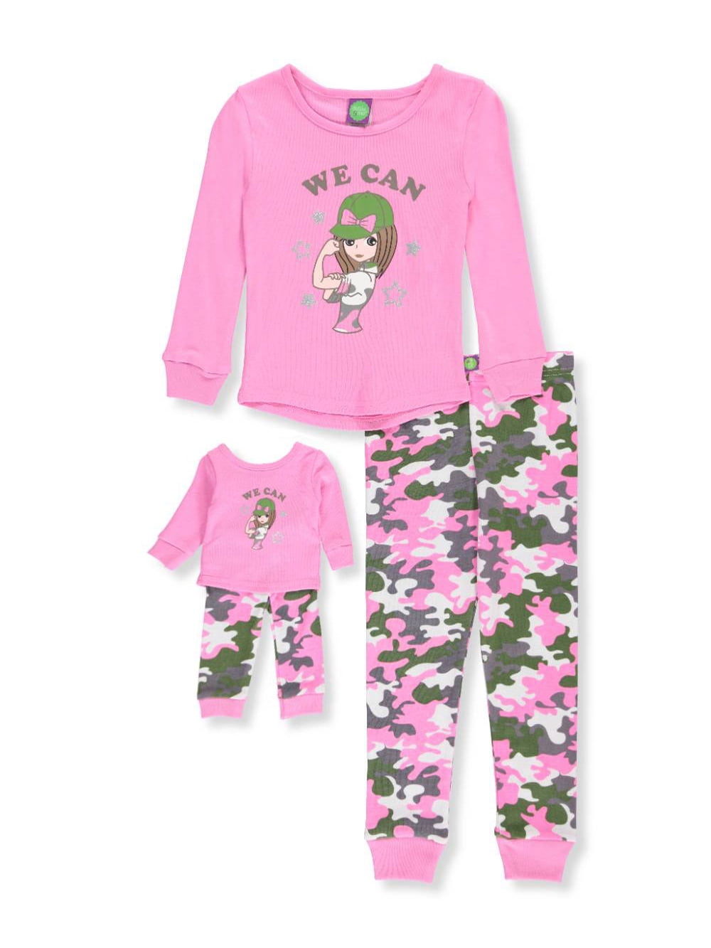Big Girls' 2Piece Pajamas with Doll Outfit (Sizes 7 16)