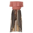 thumbnail image 1 of Big Girls 2 Ways Ruffle Hi Lo Maxi Skirt Romper Belt Jumpsuit Romper USA Rose 12 (2J1K42S), 1 of 5