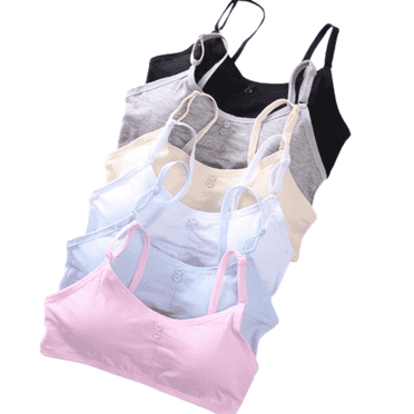 Big Girls Bras for Teen Girl Wireless Molded Padded Juniors Training Bra 6 Pack