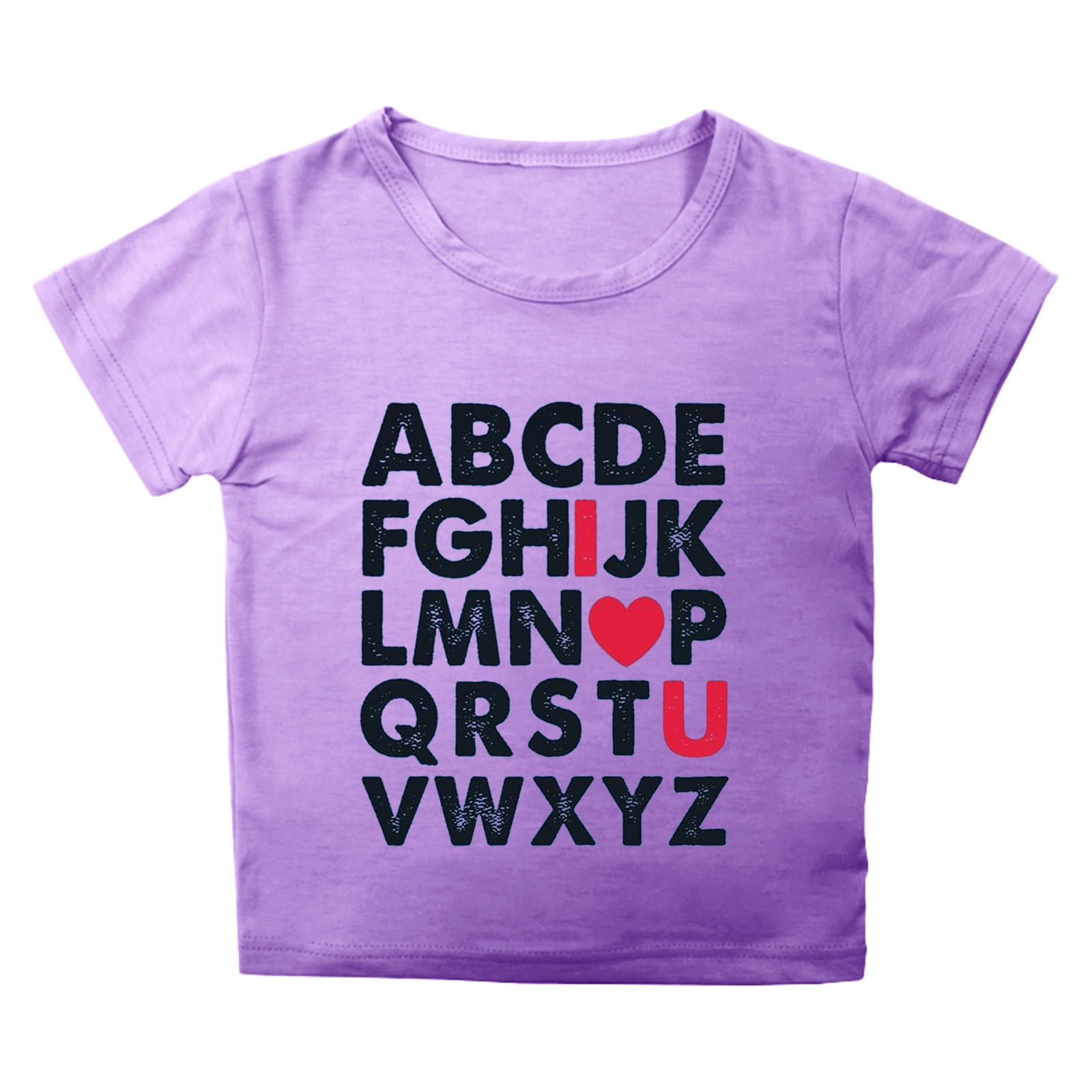 Girls Casual Striped T-Shirt - Purple