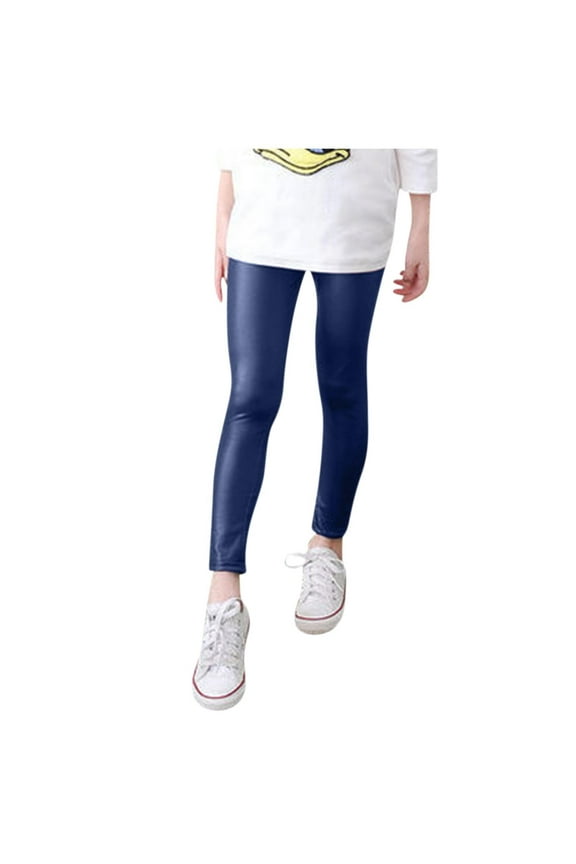 Big Girls Children Trousers Velvet Warmth Leggings Kids Classic Baby Girls Pencil Pants Warm up Pants with Zipper Petite for Flip Sequin for Valentines Day Footed Blue 11-12 Years