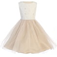 thumbnail image 1 of Big Girls' Classy Lady Lace Top Pearl Waist Flowers Girls Dresses Taupe 18 (J36K85), 1 of 2