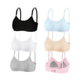thumbnail image 1 of Big Girls Cotton Training Bra 5 Pack Wireless Light Padded Teen Bras Adjustable Straps Back Closure Soft Edge Stretchy Smooth Comfort Breathable 10-14 Years, 1 of 5