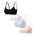 thumbnail image 1 of Big Girls Cotton Training Bra Value Pack 5-Pack Wireless Light Padded Adjustable Straps Back Closure Soft Stretchy Breathable 10-16, 1 of 5