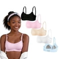 thumbnail image 1 of Big Girls Cotton Training Bras Wireless Light Padded for Teens Adjustable Straps Smooth Edge Comfortable Kids Bras 10-14 Years, 1 of 5