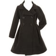 thumbnail image 1 of Big Girls' Cozy Long Sleeve Collar Button Flower Girl Coat Jacket Cover Outerwear Charcoal 10 (J20K49S), 1 of 3