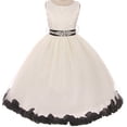 thumbnail image 1 of Big Girls' Crystal Rhinestone Belt Sash Flower Petals Easter Flowers Girls Dresses Ivory Black 10 (M1B5K2CB), 1 of 3