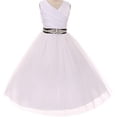thumbnail image 1 of Big Girls' Custom Rhinestone Belt Communion Wedding Flowers Girls Dresses White Black 14 (MB27K6CB), 1 of 3