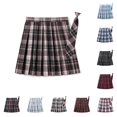 thumbnail image 1 of Big Girls Dress Graceful Checkered Pleat Bright Smooth for Casual Charming Elegant Fancy Stylish Pretty Pleated Skirt, 1 of 4