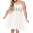 thumbnail image 1 of Big Girls' Dress Rhinestones Pageant Holiday Party Gown Flower Girl Dress Off White Size 18 (M71BK2), 1 of 2