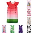 thumbnail image 1 of Big Girls Dress Sleeveless All Over Print Gentle Airy Lovely for Summer and Casual Beautiful Warm Unique Dress Set, 1 of 3