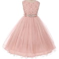 thumbnail image 1 of Big Girls' Dress Sparkly Sequins Dress Detachable Rhinestone Crystal Sash Flower Girl Dress Blush 8 (M3B4K0CB), 1 of 3