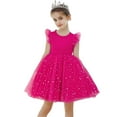 thumbnail image 1 of Big Girls Dresses Fly Sleeve Casual Flexibility Sequin Princess Dress Clothes for Kids Size 9-10T, 1 of 7