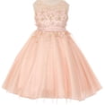 thumbnail image 1 of Big Girls Elegant 3D Flowers Sequence Tulle Saint Belt Waist Easter Flowers Girls Dresses Blush 10 (C50C26C), 1 of 4