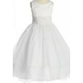 thumbnail image 1 of Big Girls' First Communion Lace Trim Tulle Wedding Flowers Girls Dresses White Size 12, 1 of 7