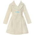 thumbnail image 1 of Big Girls Girls Dress Coat Long Sleeve Button Pocket Long Winter Coat Outerwear Ivory 10 (2J0K4S9), 1 of 5