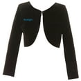 thumbnail image 1 of Big Girls Girls Long Sleeve One Button Velvet Bolero Sweater Jacket Dress Cover Up Black 8 (C82JK5S), 1 of 4
