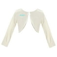 thumbnail image 1 of Big Girls Girls Long Sleeve One Button Velvet Bolero Sweater Jacket Dress Outerwear Ivory 14 (C82JK5S), 1 of 4