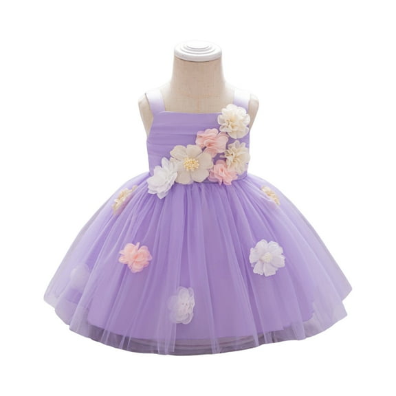 Big Girls Gradient Color Embroidery Floral Evening Princess Pageant Dress