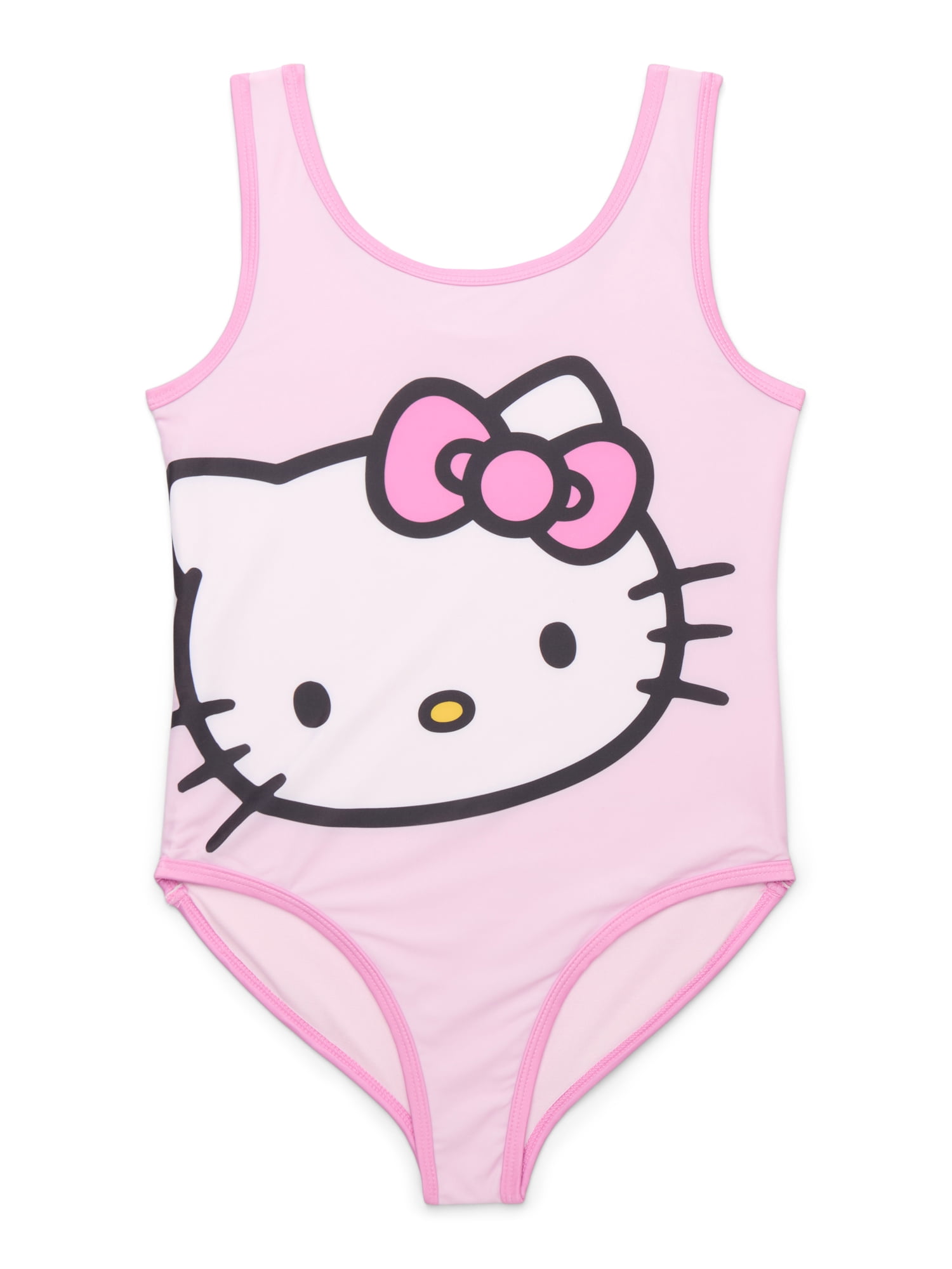 Big Girls Hello Kitty Cute Head Swimsuit