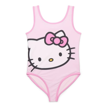 Big Girls Hello Kitty Cute Head Swimsuit