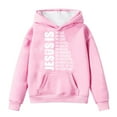 thumbnail image 1 of Big Girls Hoodies Sweatshirts Winter Warm Pullover With Hood Pockets Clothing Pink Size 8-9T, 1 of 4