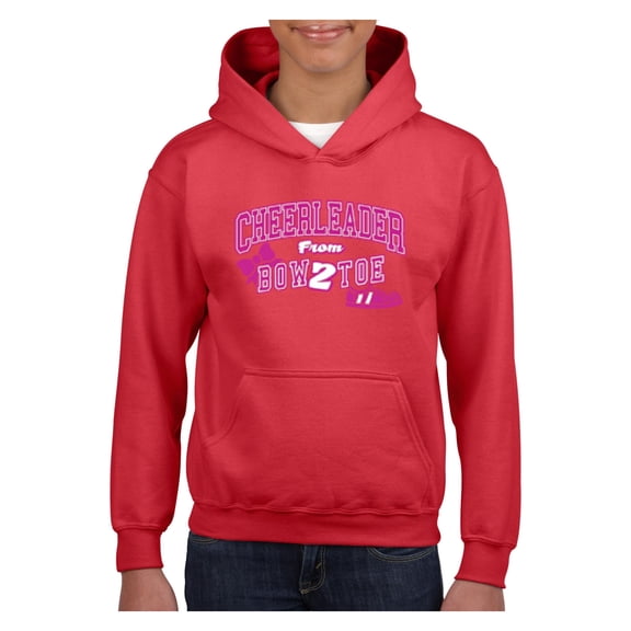 IWPF - Big Girls Hoodies and Sweatshirts - Cheerleader Bow 2 Toe