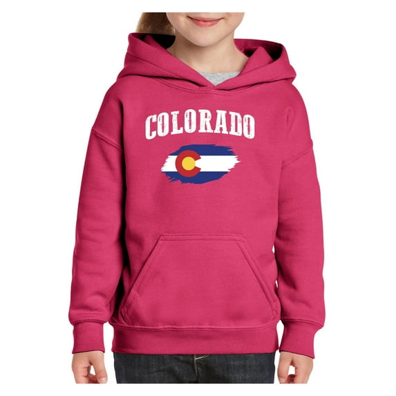 Big Girls Hoodies and Sweatshirts - Colorado Flag