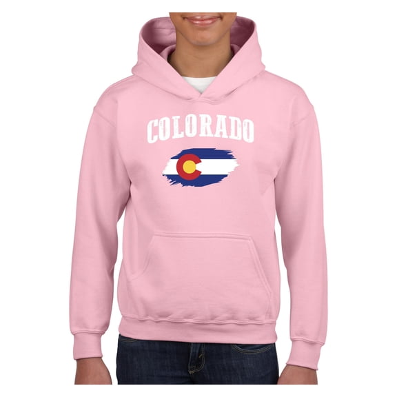 Big Girls Hoodies and Sweatshirts - Colorado Flag