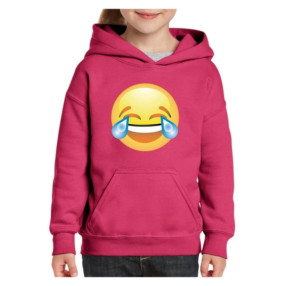 Big Girls Hoodies and Sweatshirts - Emoji Laughing Tears