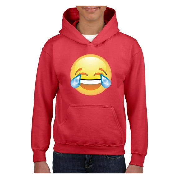 Big Girls Hoodies and Sweatshirts - Emoji Laughing Tears