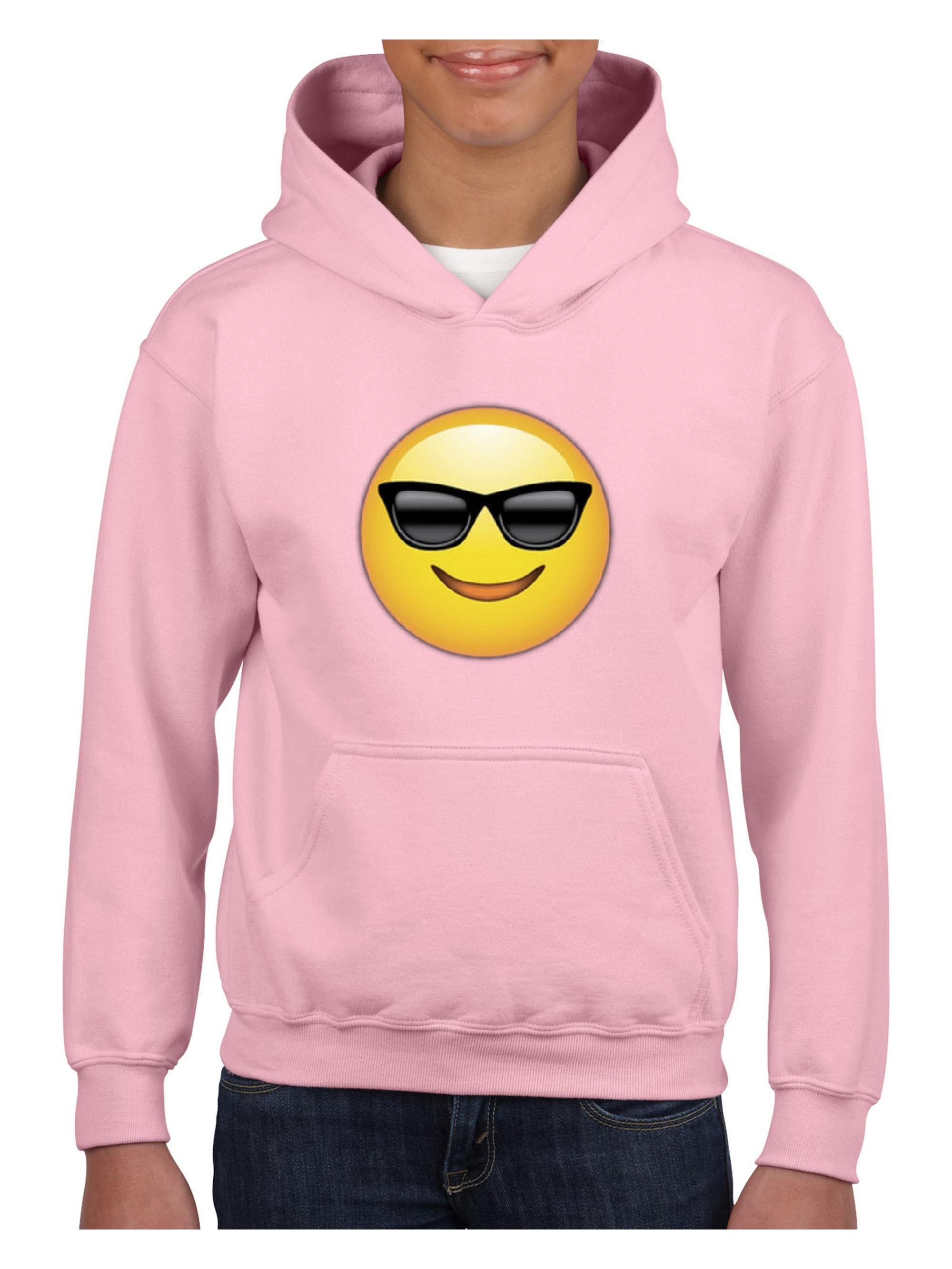 Big Girls Hoodies and Sweatshirts - Emoji with Sunglasses