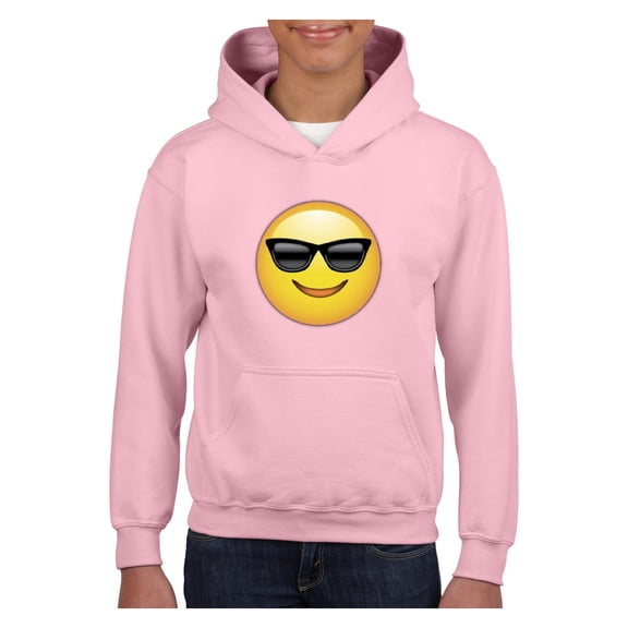 Big Girls Hoodies and Sweatshirts - Emoji with Sunglasses