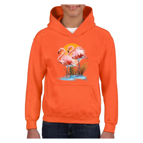 Big Girls Hoodies and Sweatshirts - Flamingo