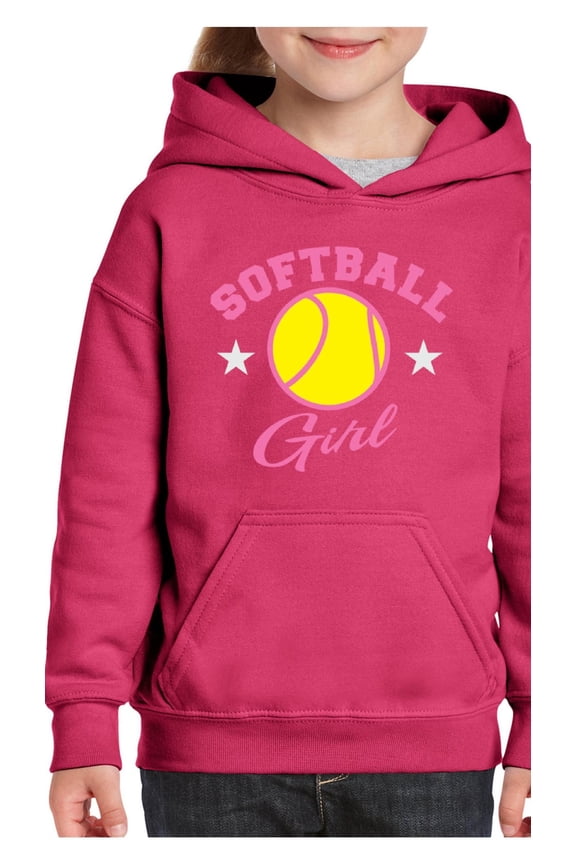 Big Girls Hoodies and Sweatshirts - Softball Girl