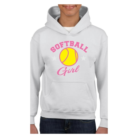 Big Girls Hoodies and Sweatshirts - Softball Girl