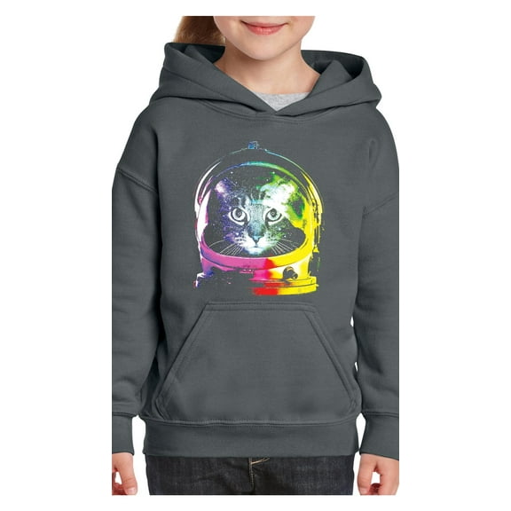 Big Girls Hoodies and Sweatshirts - Space Cat