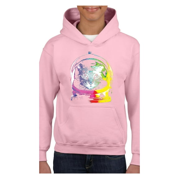 IWPF - Big Girls Hoodies and Sweatshirts - Space Cat
