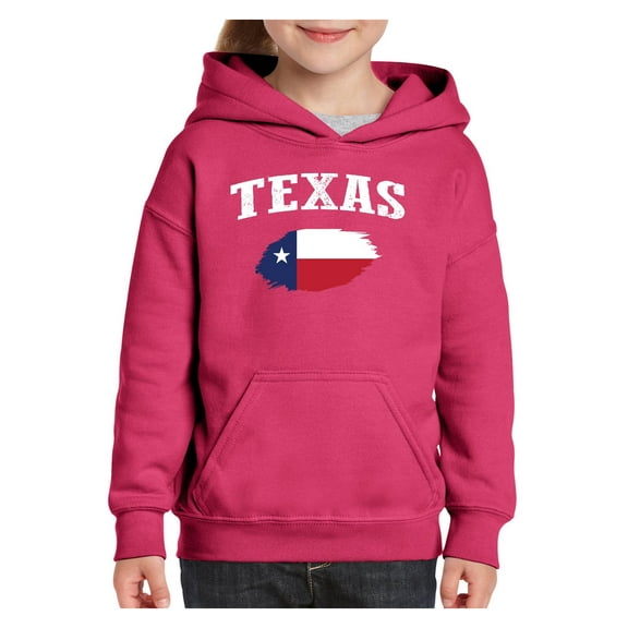 Big Girls Hoodies and Sweatshirts - Texas Flag