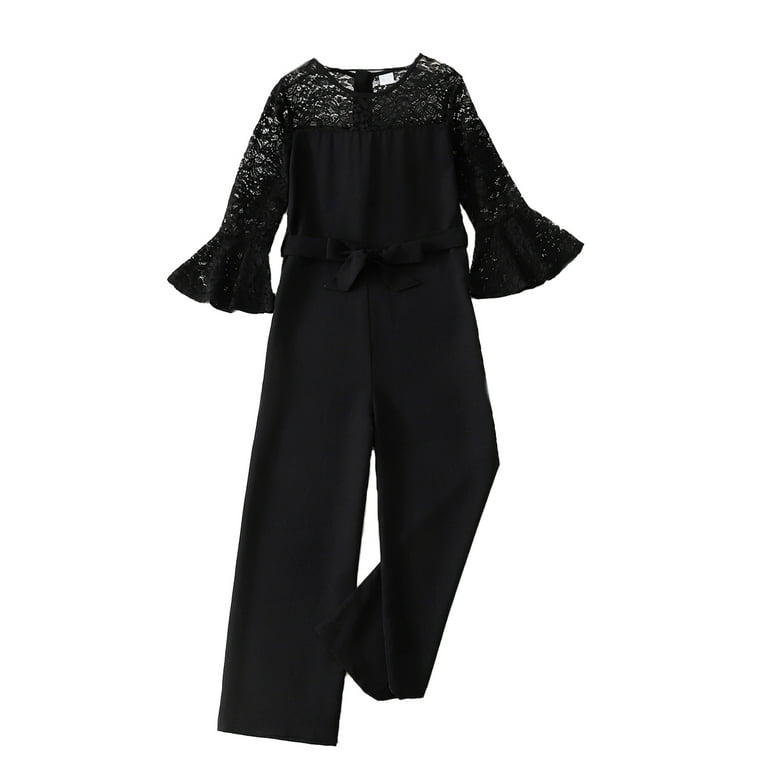 Girls long top sleeve jumpsuit