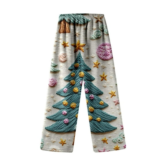 Big Girls Kids Autumn Winter Christmas Cute Cartoon Print Flannel Casual Home Long Pants Pajamas up Pants Girls Kids Clothes Big Christmas Pant Set Size 5 Sweatpants Yoga Teal Gold 12-13 Years