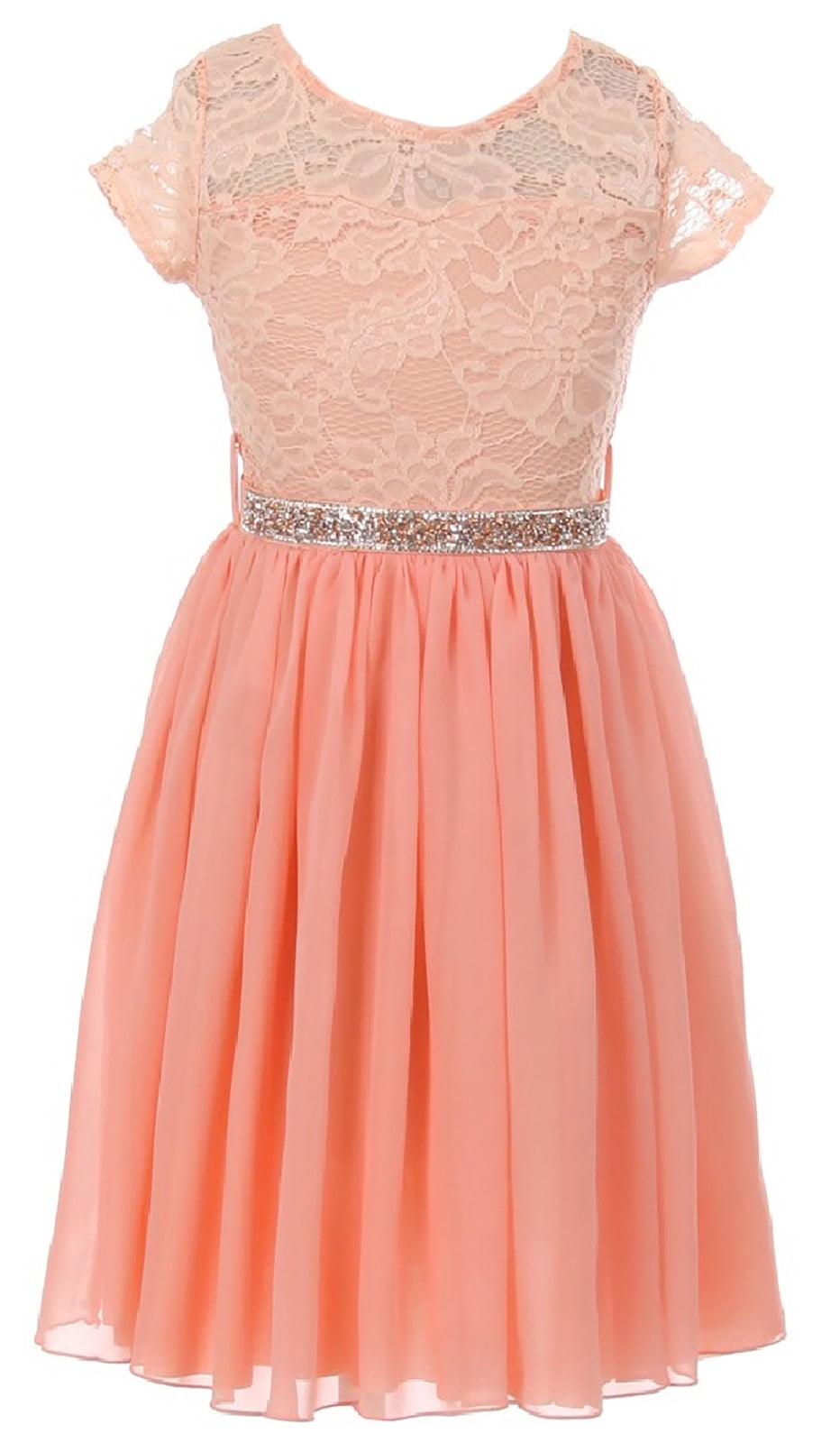 Peach color flower girl dresses hot sale