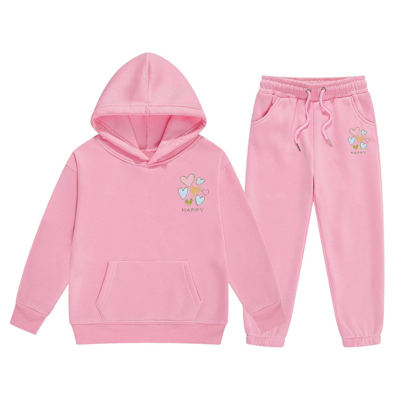 Big Girls Outfits Sets Hoodie Pants Letter Print Casual Two Piece Comfy ...