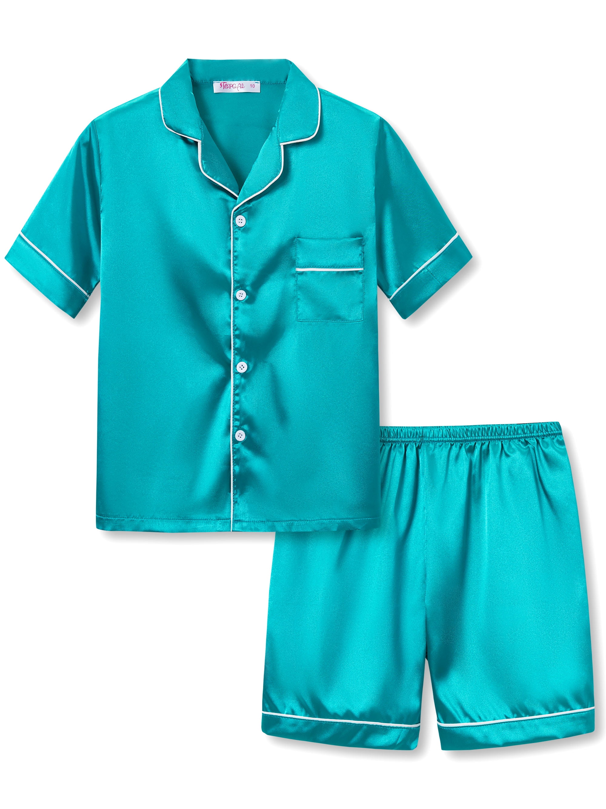 Girls Cottage Tea Time Short Sleeve Short Pajamas by RuffleButts main image 1