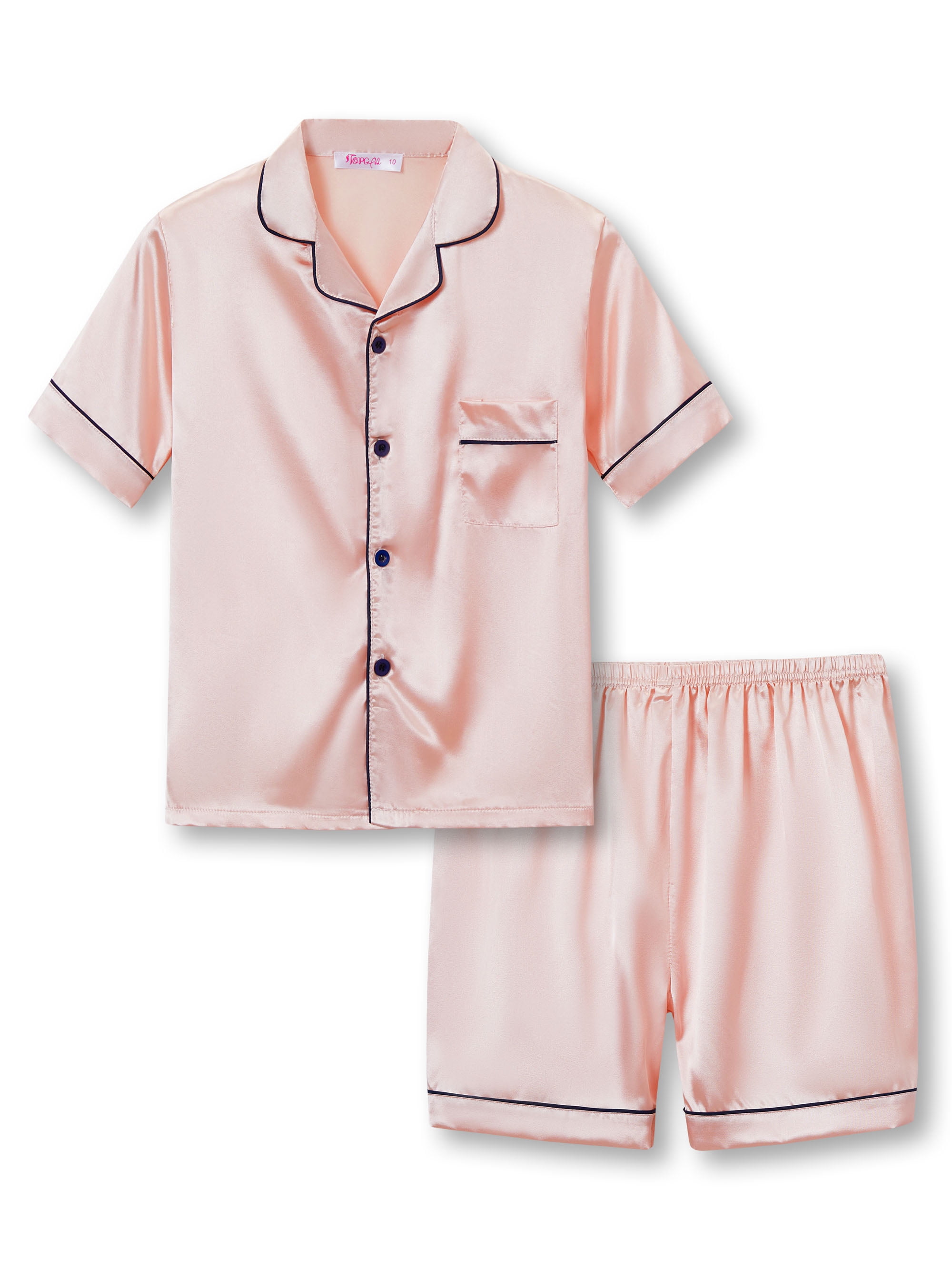 Satin Pajama Set Rose Gold Short Set Bliss Rose Gold Short PJ Set