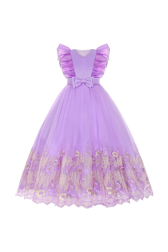 Big Girls Princess Bridesmaid Dress Wedding Long Ball Gown Pageant Evening Dress