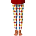 thumbnail image 1 of Big Girls Printed Leggings Carnival Striped Fashion Athletic Casual Base Layer Pants Size 11-12T, 1 of 4
